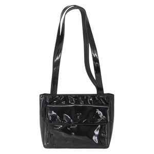 Chanel Vintage Flap Patent Leather Black Patent_Leather Shoulder Bag Bag